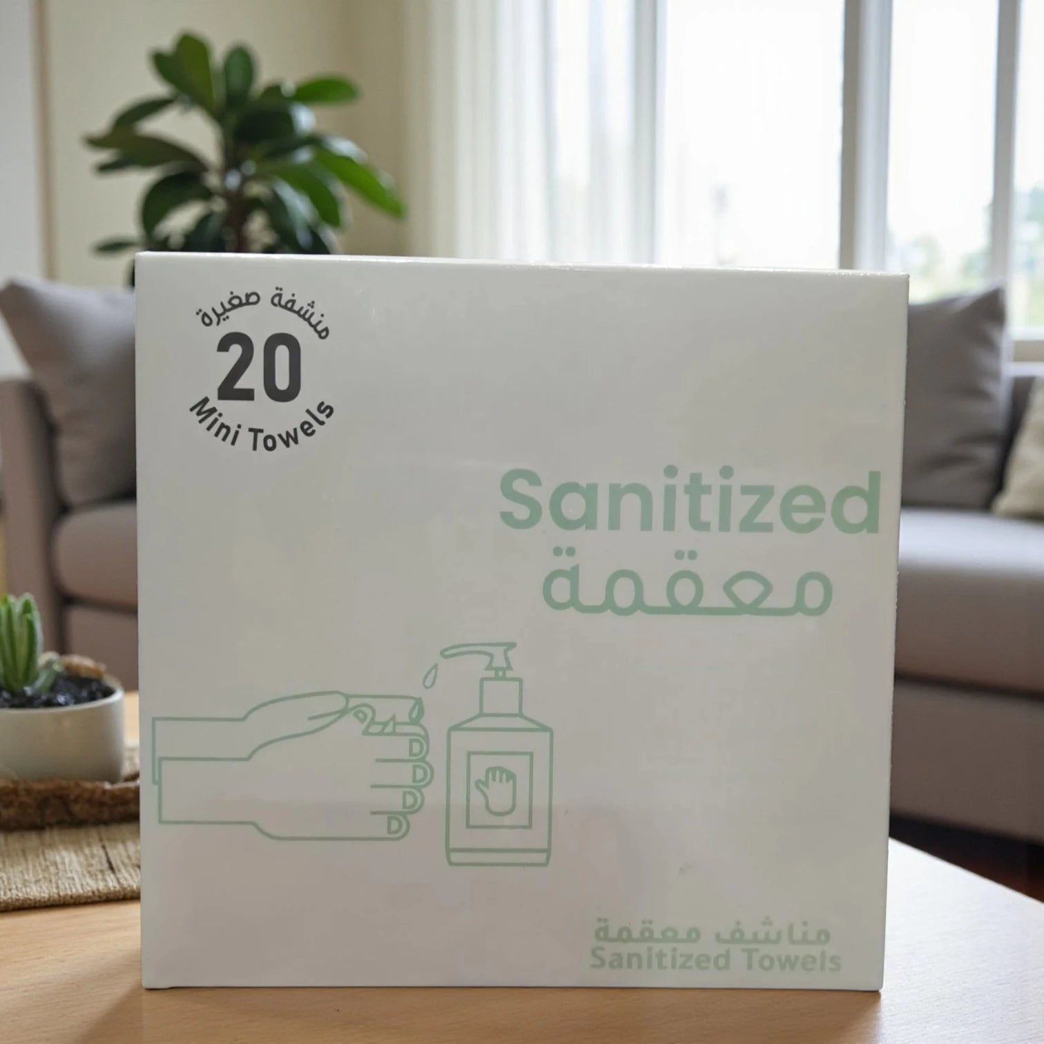 Sanitized Towels – 20 Mini Towels | Individually Wrapped Antibacterial Wet Wipes for Hand & Surface Cleaning, Hygiene & Travel Use - Damoo