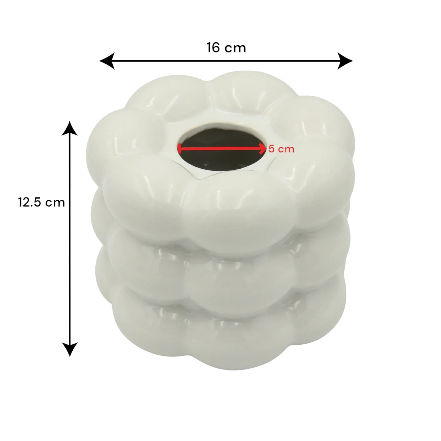 White Bubble-Shaped Tissue Holder | Elegant Cloud-Inspired Napkin Box for Living Room, Office, Bathroom & More - Damoo