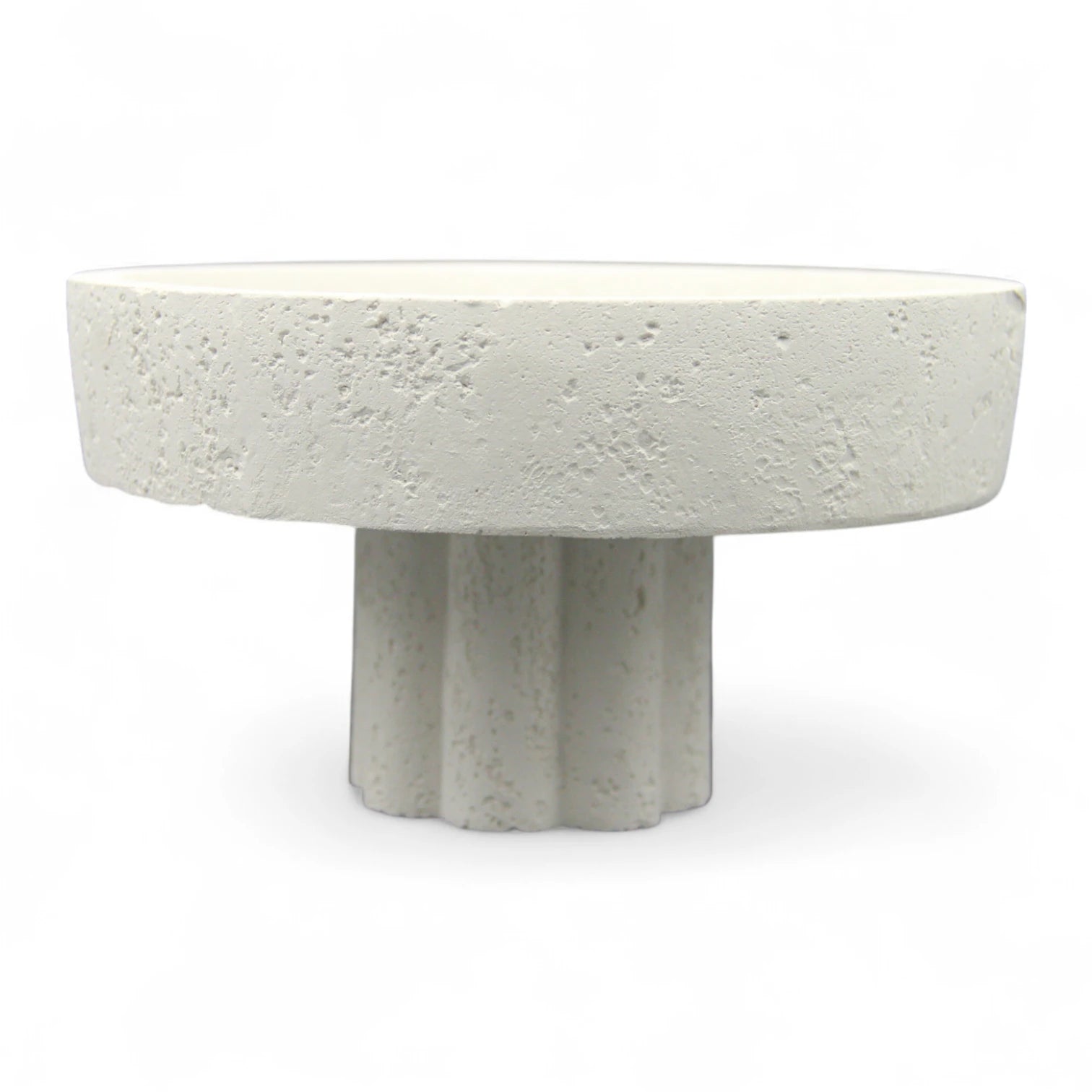 White Stone Decorative Bowl – Multipurpose Decorative Storage Bowl for Bathroom, Vanity, Kitchen & Countertop Organization - Perfect for Fruits, Candies, Towels, Soaps, Plants & More - Damoo