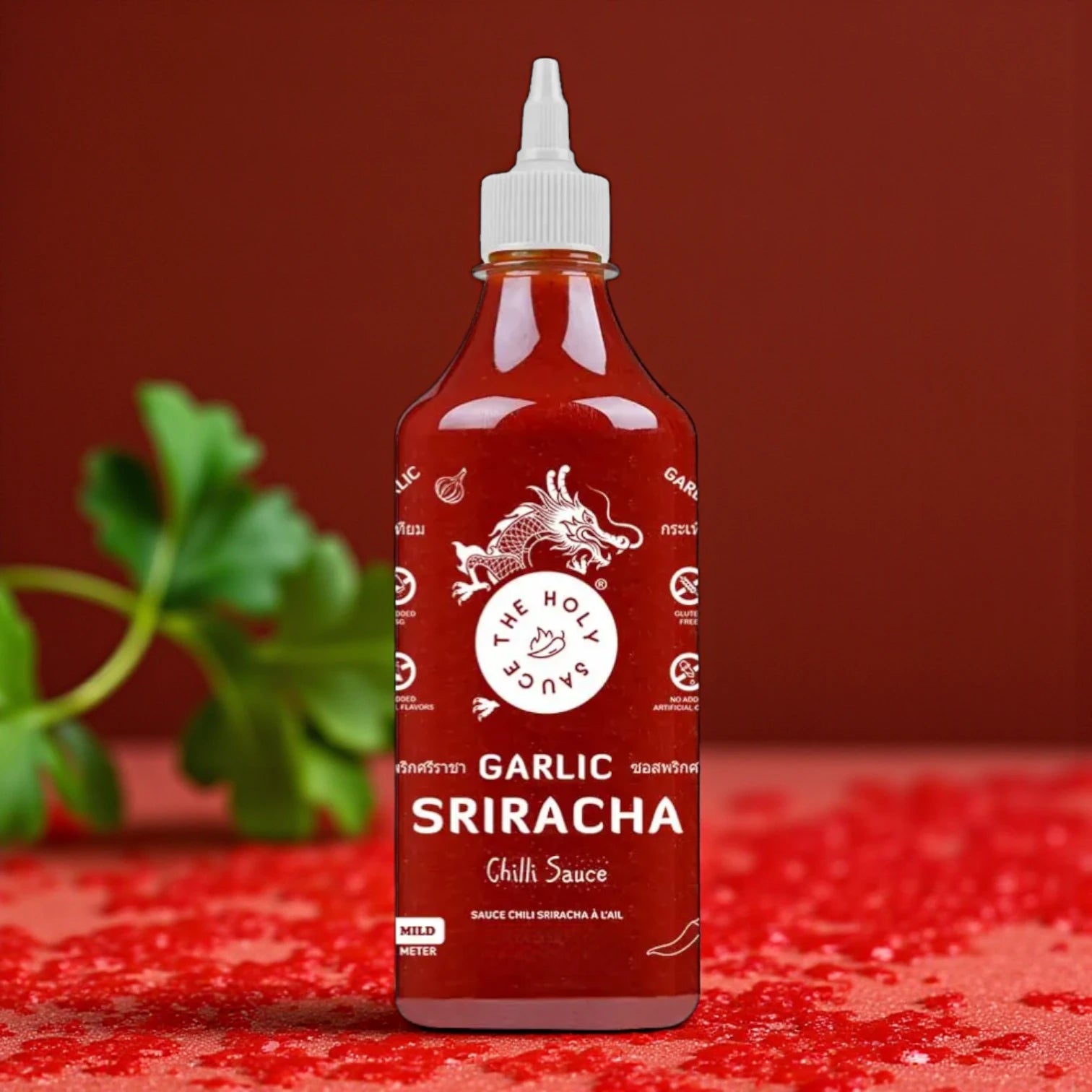 The Holy Sauce Sriracha Hot Sauce 370 gm + Sriracha Garlic Sauce – Premium Spicy Chili Sauces for Bold Flavor & Zesty Kick - Damoo