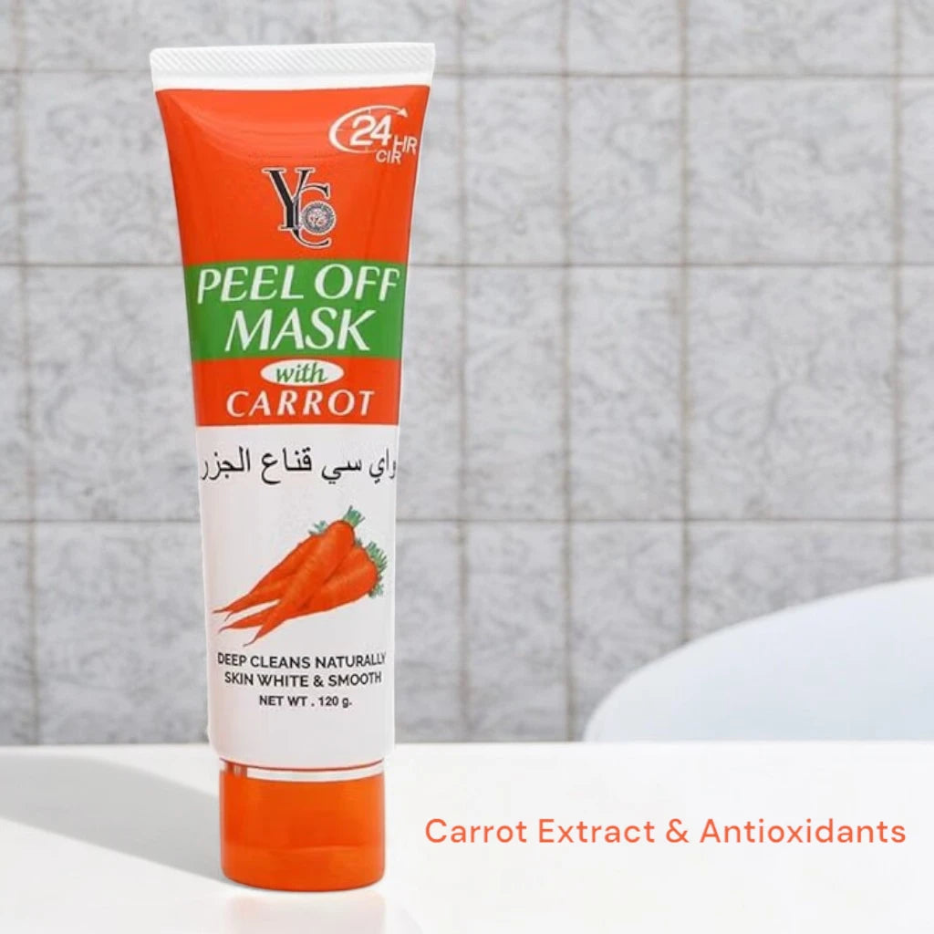 Yong Chin Carrot Peel Off Mask 120g – Deep Cleansing Facial Mask with Antioxidants | Fights Dark Spots & Fine Wrinkles | for All Skin Types - Damoo
