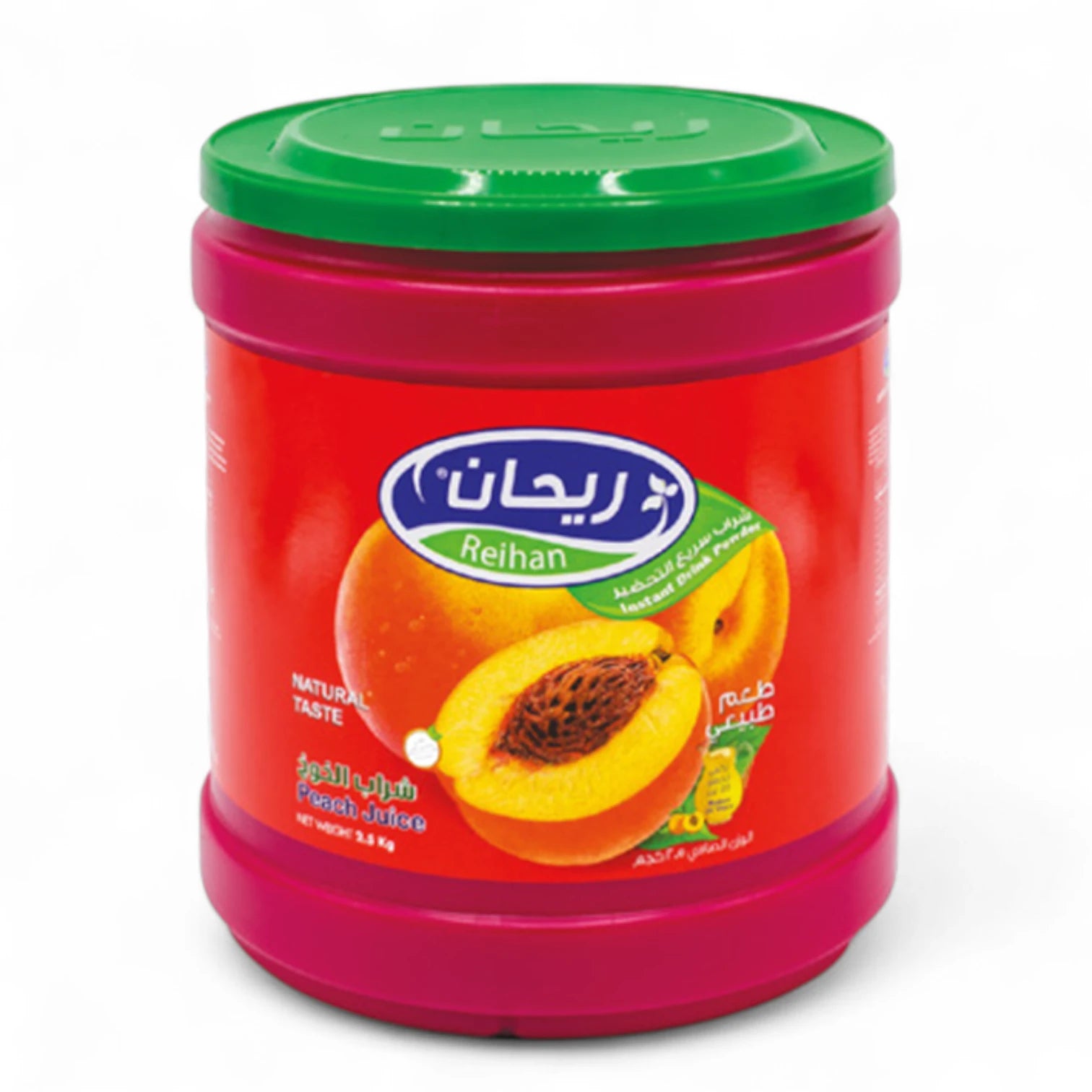 Reihan Peach Instant Drink Powder – 2.5kg | All Natural | Refreshing Fruity Beverage Mix | Easy to Prepare, Perfect for Summer - Damoo