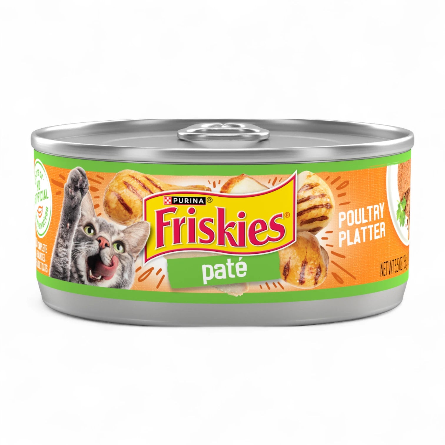 Friskies Paté Poultry Platter Wet Cat Food – 100% Complete & Balanced Nutrition for Adult Cats - Damoo