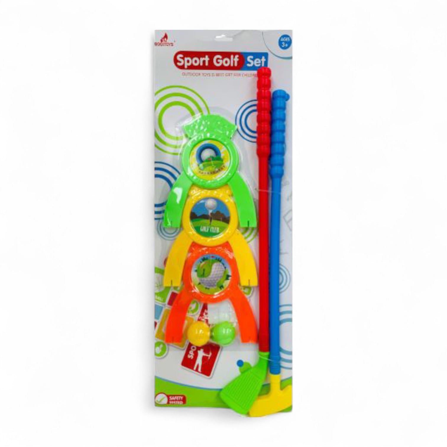 Kids Sport Golf Set Toy – Mini Golf Play Set for Boys & Girls | Indoor & Outdoor Golf Club Game with Balls and Targets (Ages 3+) - Damoo