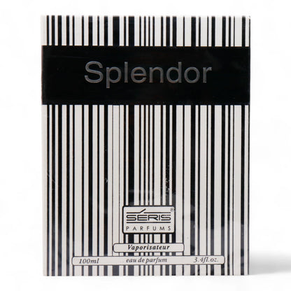 Seris Splendor Black Eau de Parfum for Men – 100ml Floral & Fruity Fragrance, Long-Lasting Masculine Scent with Musk & Cedar - Damoo
