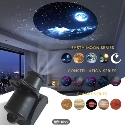 Projection Lamp with Interchangeable Film Slides – 4K Ultra HD Crystal Clear Display, USB Rechargeable Night Light Projector for Home, Kids Room, and Party Decoration - Damoo