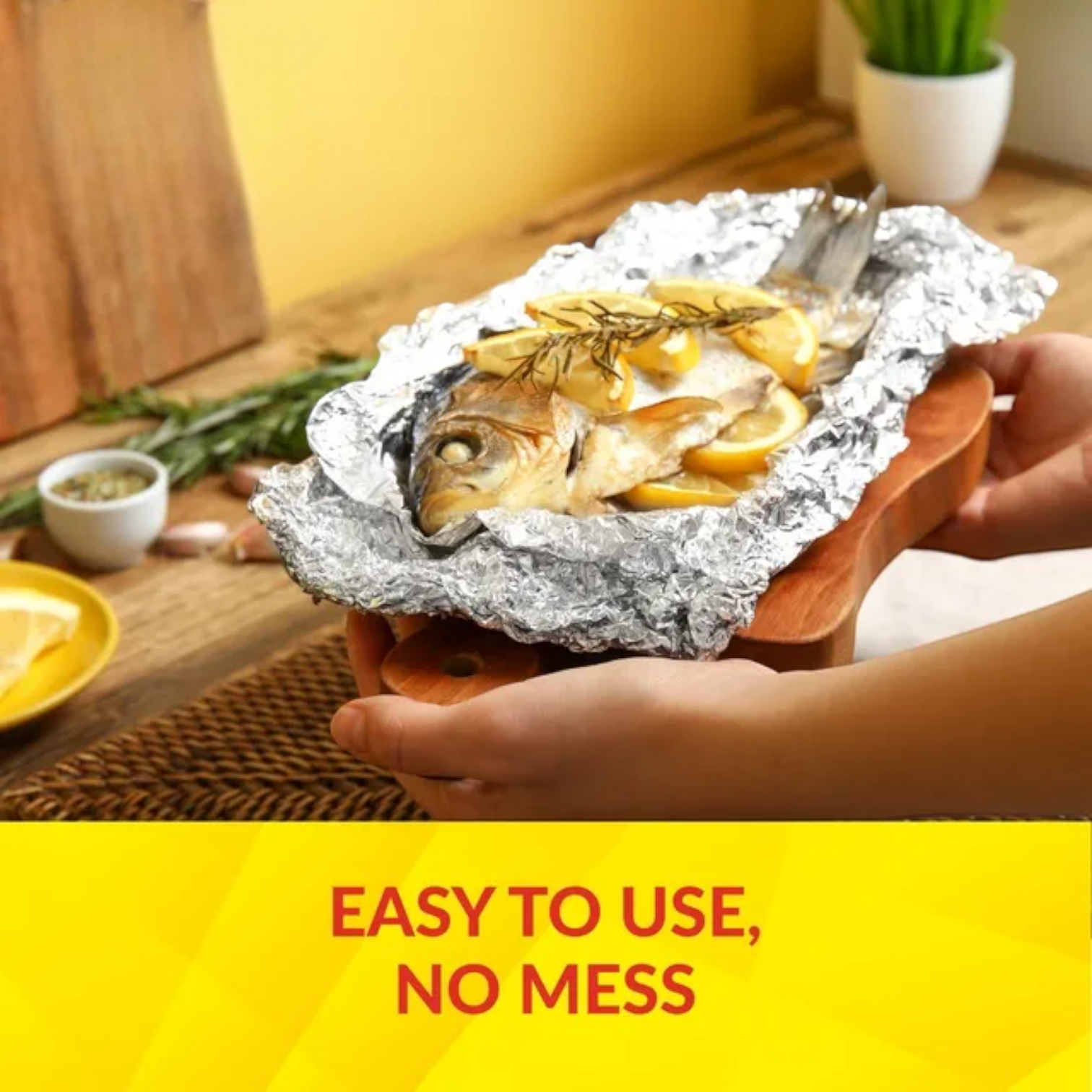 Packers Catering Aluminium Foil Heavy Duty 30 cm – Safe & Hygienic Disposable Foil for Cooking, Baking, Wrapping & Food Storage - Damoo