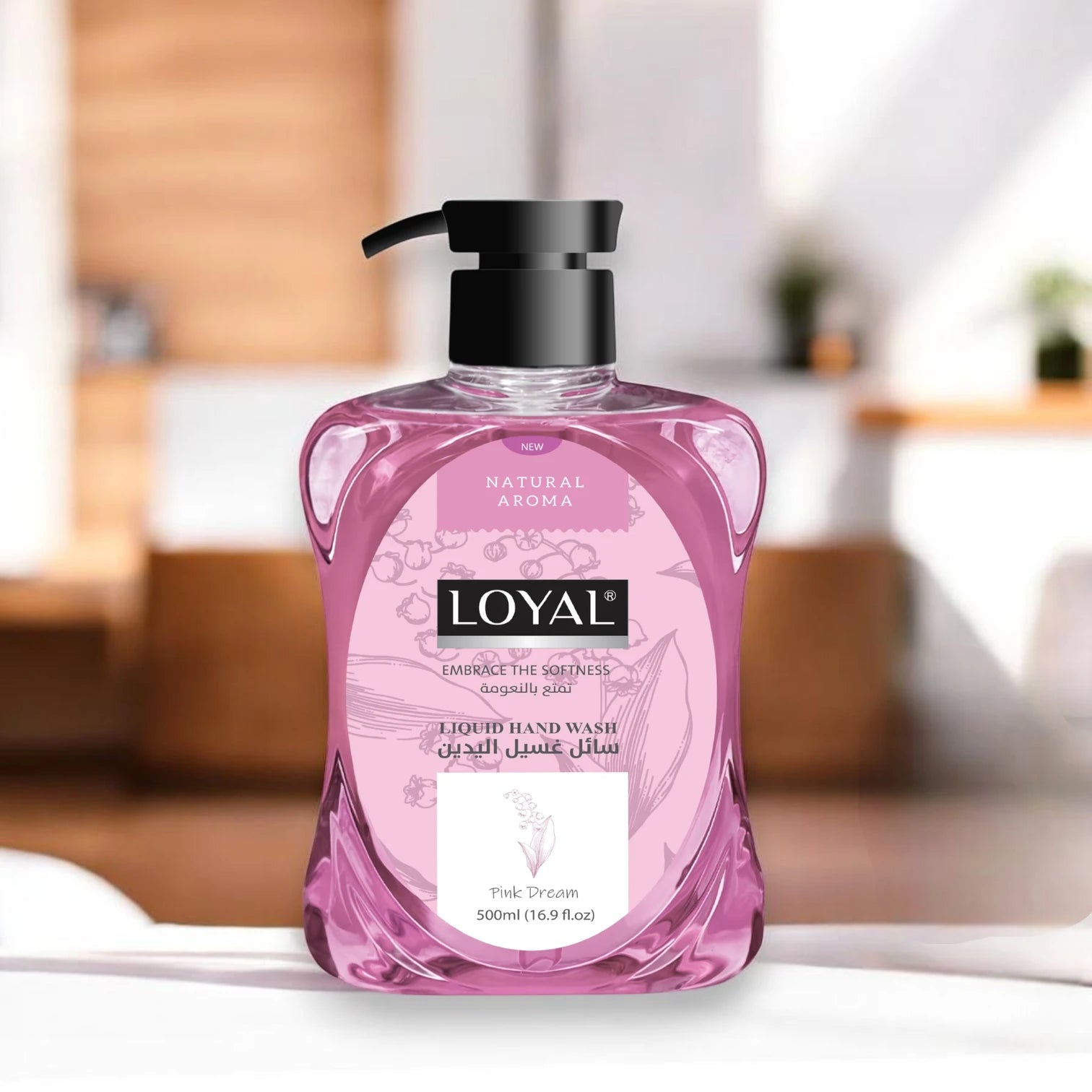 LOYAL Liquid Hand Wash 500ml – Pink Dream Scent, Moisturizing Gentle Hand Soap with Pump Dispenser for Daily Use - Damoo