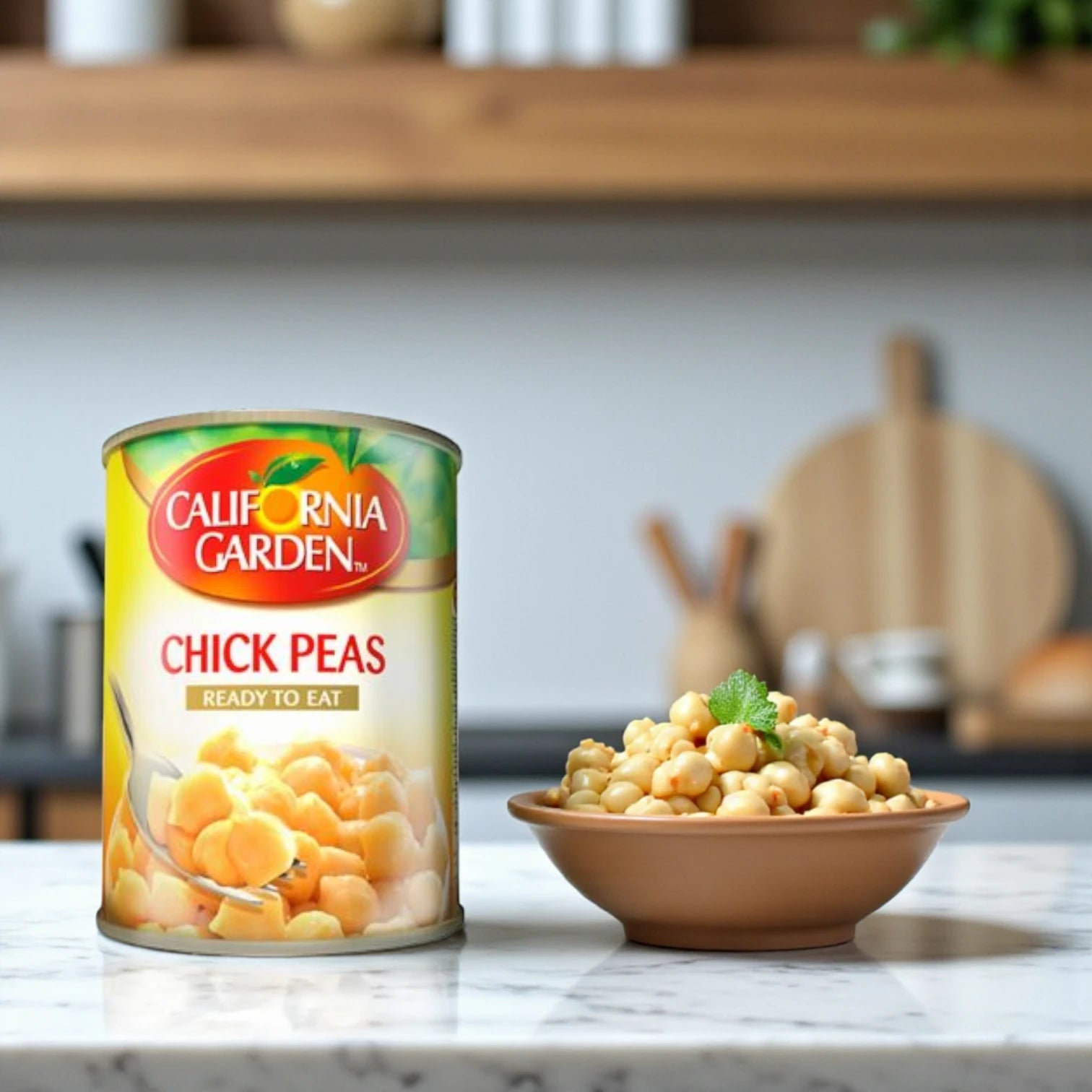 California Garden Cooked Chickpeas – Ready-to-Eat, High-Protein Plant-Based Legumes for Quick Meals, Salads, and Healthy Recipes - Damoo