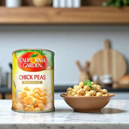 California Garden Cooked Chickpeas – Ready-to-Eat, High-Protein Plant-Based Legumes for Quick Meals, Salads, and Healthy Recipes - Damoo