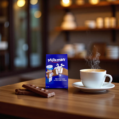 Milkman Milk Chocolate Bars – 24 x 13g Individually Wrapped Treats with Rich Milk Cream Filling | Smooth & Creamy | Fun Snack for Kids & Adults - Damoo