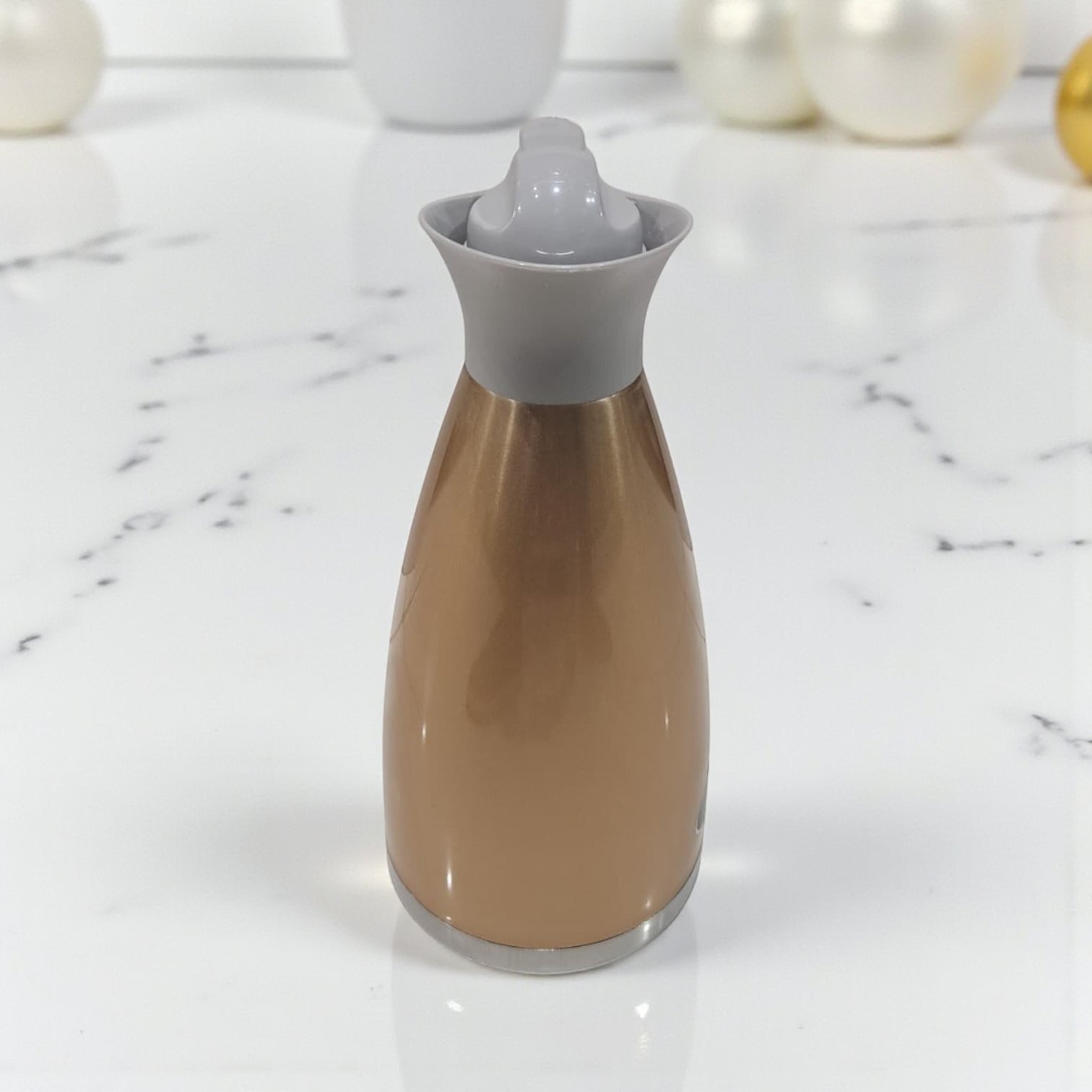 HTH Stainless Steel Vacuum Flask 2.0L (Model ECU-1) – Double Wall Insulated Thermos for Hot & Cold Beverages | Premium Press-Pour Design - Damoo