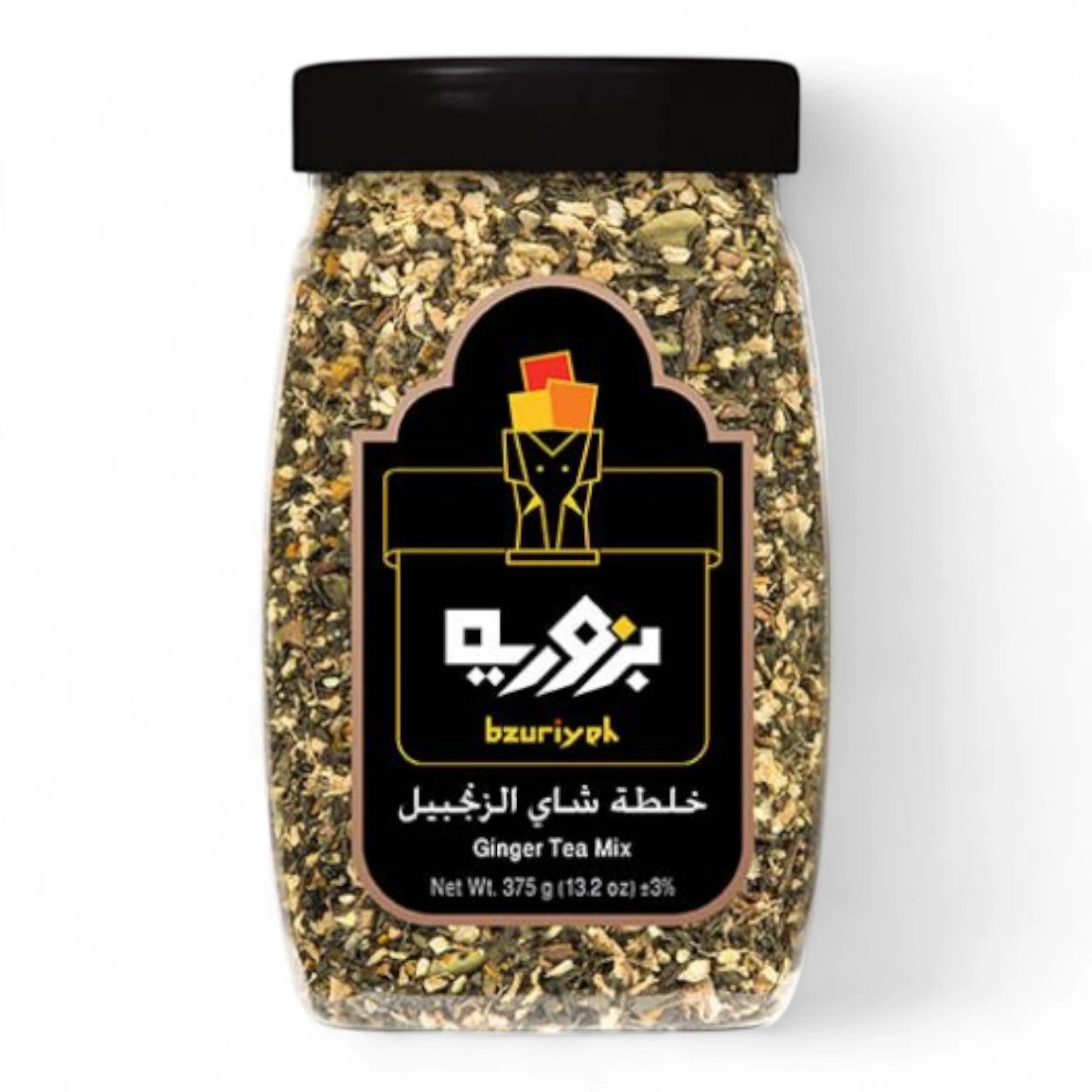 Bzuriyeh Ginger Tea Mix – 375g | Warming Herbal Blend for Digestion, Immunity & Cold Relief | Caffeine-Free Wellness Drink for All Ages - Damoo