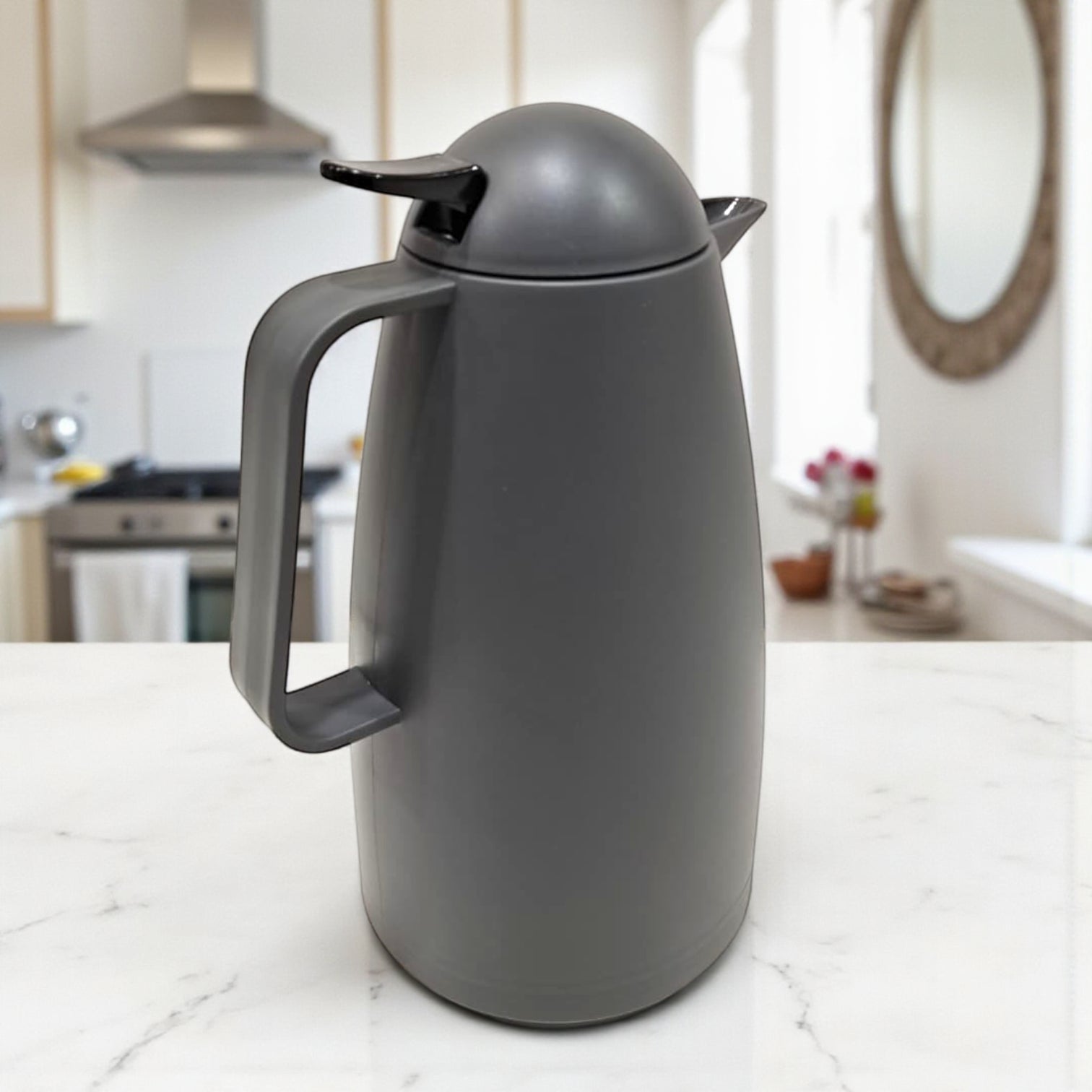 Crystal House Thermos Flask  – Elegant Cream Color | Double Wall Insulated Coffee Flask for Hot & Cold Beverages - Damoo