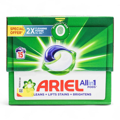 Ariel All-in-1 Pods Original Scent – 15 Laundry Capsules Value Pack | Deep Clean, Lifts Stains, Brightens Clothes, Easy-to-Use Liquid Detergent Pods - Damoo