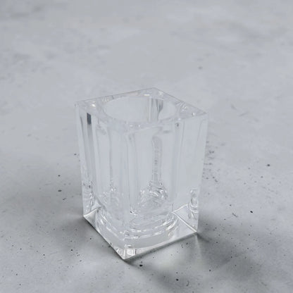 Clear Acrylic Toothpick Holder, Multi-Purpose Cotton Swab & Pen Holder (8H x 5L x 5W CM), Stylish Tabletop Organizer – Available in 2 Designs - Damoo