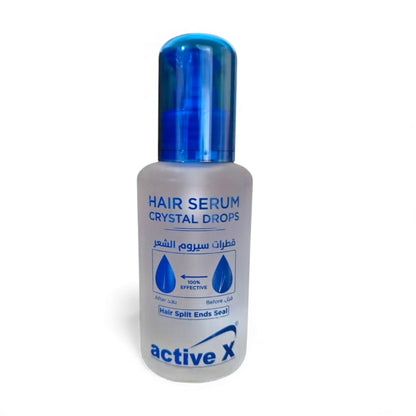 Active X Hair Serum Crystal Drops – Split Ends Repair & Shine Serum for Dry & Damaged Hair – 100ml & 50ml - Damoo
