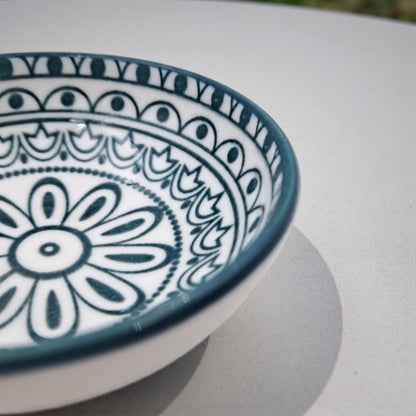 Che Brucia Arabesque Porcelain Small Dipping Dish 8 cm – Round & Rectangular – Blue & White – Premium Sauce, Snack & Appetizer Bowl