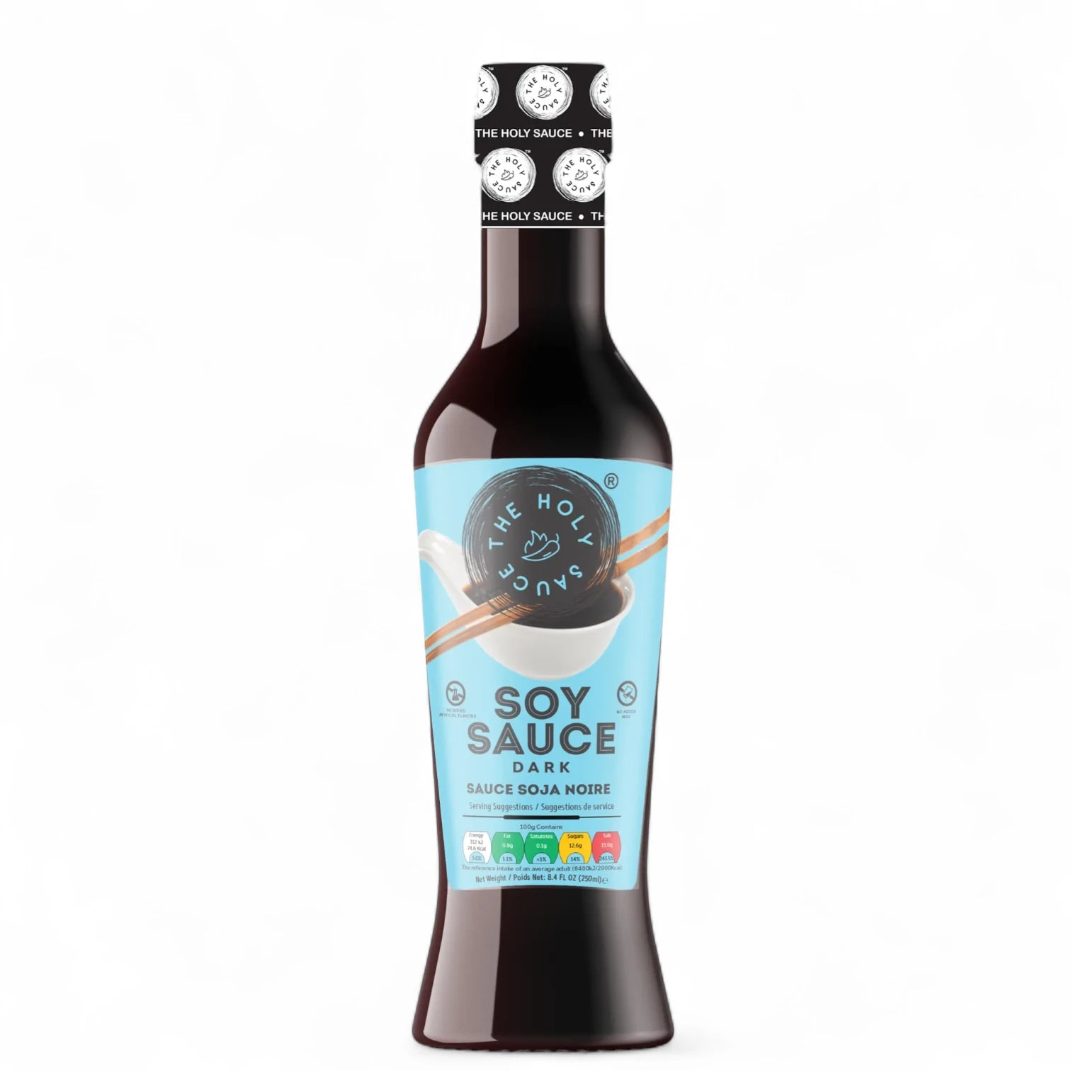The Holy Sauce Dark Soy Sauce 280ml – Naturally Brewed | No MSG | Rich Umami Flavor | Thick, Glossy & Authentic Asian Cooking Essential - Damoo