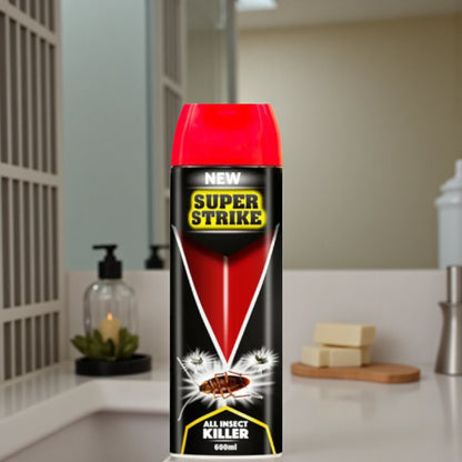 Super Strike All Insect Killer Spray 600ml – Instant Action Pest Control for Cockroaches, Flies, Mosquitoes & Ants | Fast-Acting, Long-Lasting Indoor & Outdoor Protection - Damoo