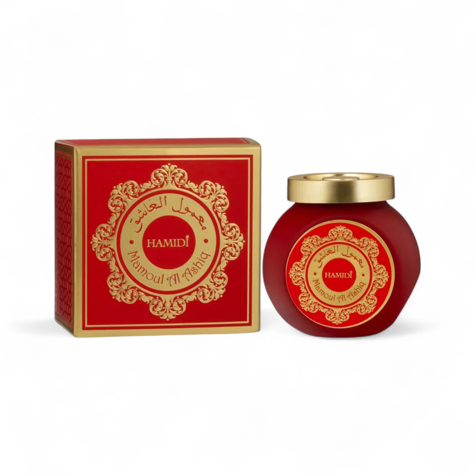 Hamidi Bakhoor Mamoul Al Ashiq – 50g Luxury Arabic Incense | Amber, Rose, Vanilla & Musk Fragrance - Damoo