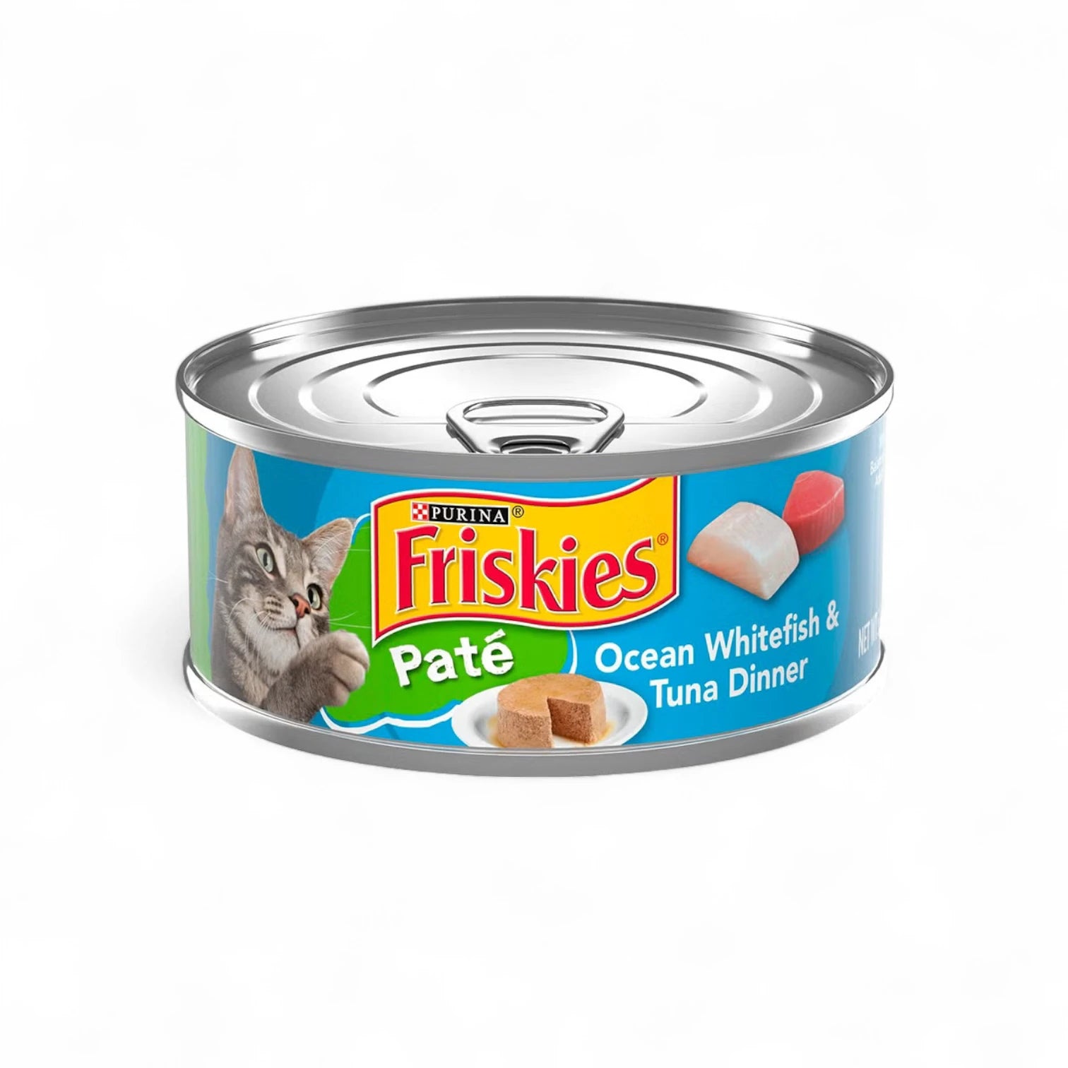Friskies Ocean Whitefish & Tuna Paté Wet Cat Food – 6 x 5.5oz Cans | Complete & Balanced Nutrition for Adult Cats - Damoo