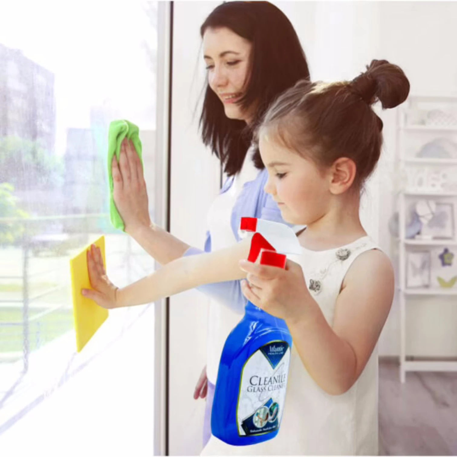 Cleanile Glass Cleaner – Pack of 2 (750ml Each) | Streak-Free Shine with Fresh Floral Scent | Powerful Dirt, Grease & Smudge Remover for Windows, Mirrors & More