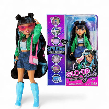 Far Out Toys GLO-UP Girls Season 2 Alex Doll | Pajamas to Runway Makeover Fashion Doll with Accessories, Makeup & Surprises | Self-Care & Transformation Playset - Damoo