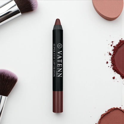 Vatenn Italy Super Stay Lip Crayon – Shade 449 DETROIT 18Hr waterproof, smudge-proof matte lipstick with creamy, hydrating formula. Non-drying lip crayon with honey nectar. - Damoo