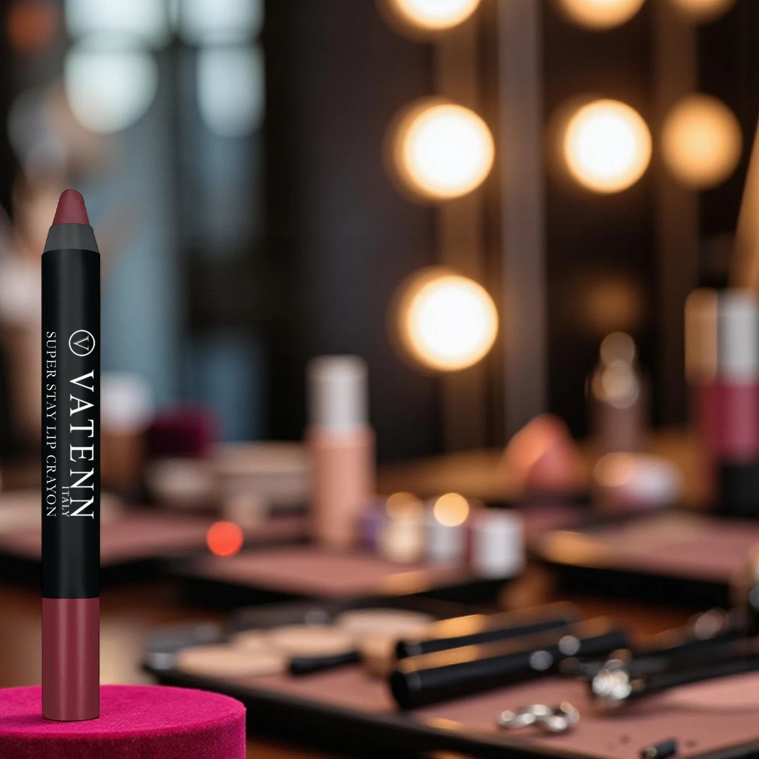 Vatenn Italy Super Stay Lip Crayon Shade 456 HONOR – 18Hr waterproof, smudge-proof matte lipstick. Non-drying, hydrating formula with honey nectar. Lipstick & liner in one. - Damoo