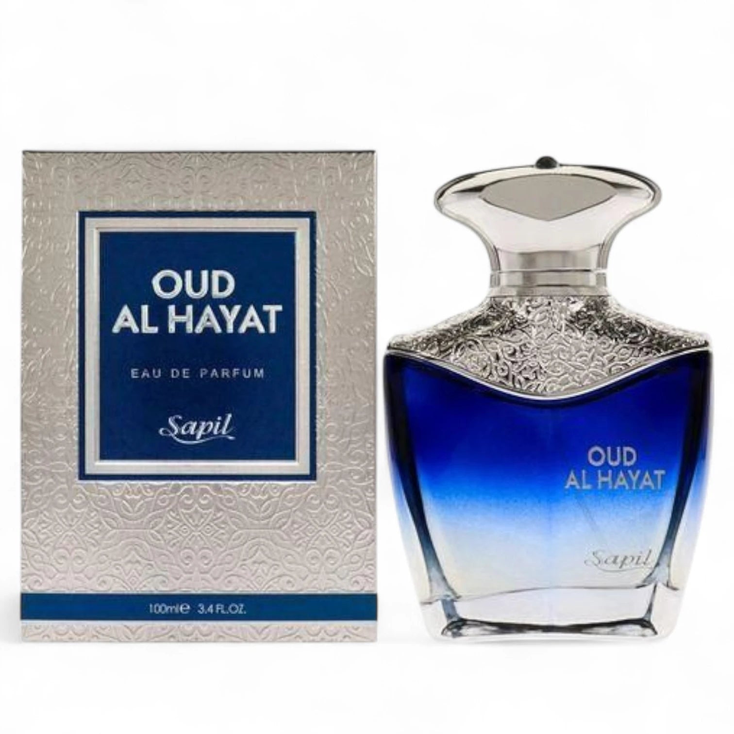 Sapil Oud Al Hayat Eau De Parfum for Men & Women – Luxurious Oriental Oud Perfume with Saffron, Amber & Incense – Long Lasting, Elegant Fragrance – 100ml Spray - Damoo