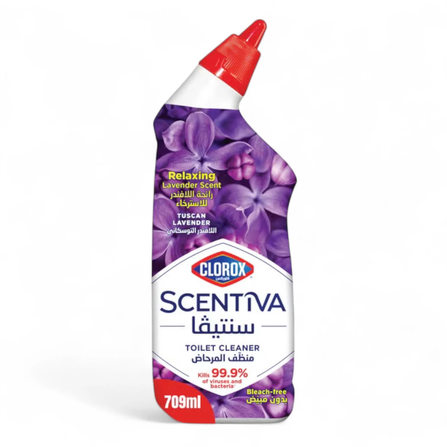 Clorox Scentiva Toilet Cleaner Tuscan Lavender – 709ml x 3 Pack | Powerful Disinfectant with Long-Lasting Fragrance | Removes Stains & Kills 99.9% of Germs