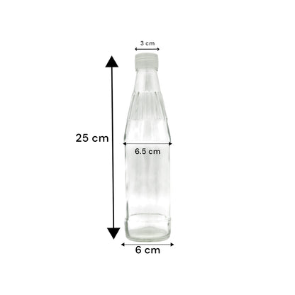 1 Liter Clear Glass Bottle – Reusable Beverage Container for Water, Juice, Oil, or Kombucha - Damoo
