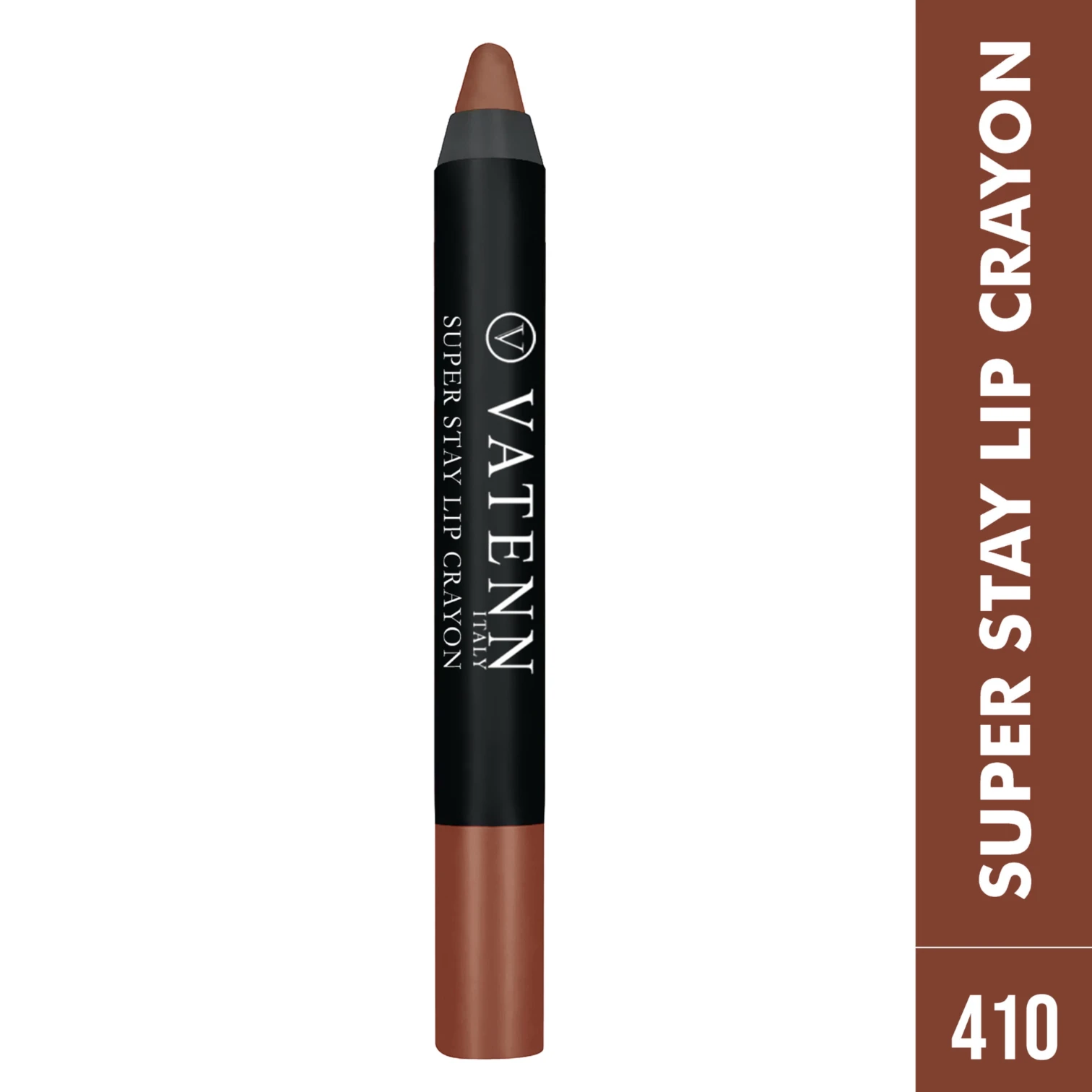 Vatenn Italy Super Stay Lip Crayon Lipstick – Shade 410 CINDY, Long-Lasting Matte Cream Finish, Non-Drying Hydrating Formula with Honey Nectar - Damoo