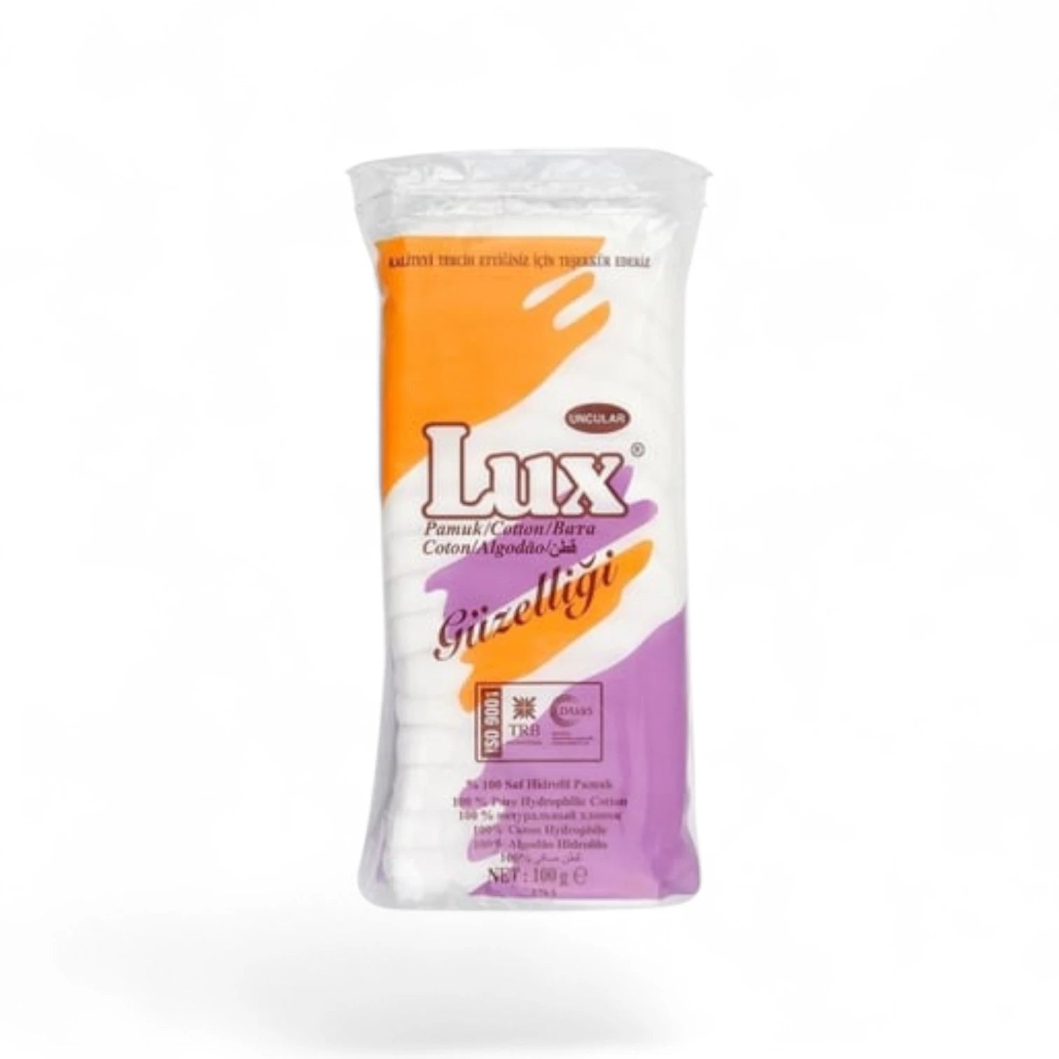 LUX Zigzag Organic Cotton 100g – 100% Pure, Hypoallergenic, Soft & Sustainable Cotton Pads for Sensitive Skin - Damoo