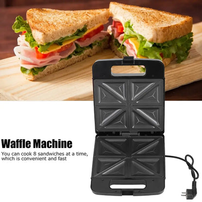 Geepas 4-Slice Sandwich and Waffle Maker with Non-Stick Plates, Adjustable Temperature, 1400W ,Power/Ready Indicator, Cool Touch Handle Overheat Protection – Compact Electric Grill Press - GST5391N - Damoo