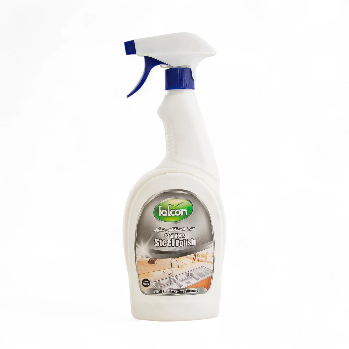 FALCON PACK Stainless Steel Polish – 750ml | Advanced Cleaning & Ultra Shine | Non-Staining, Bacteria Removal Formula for Stainless Steel Surfaces - Damoo