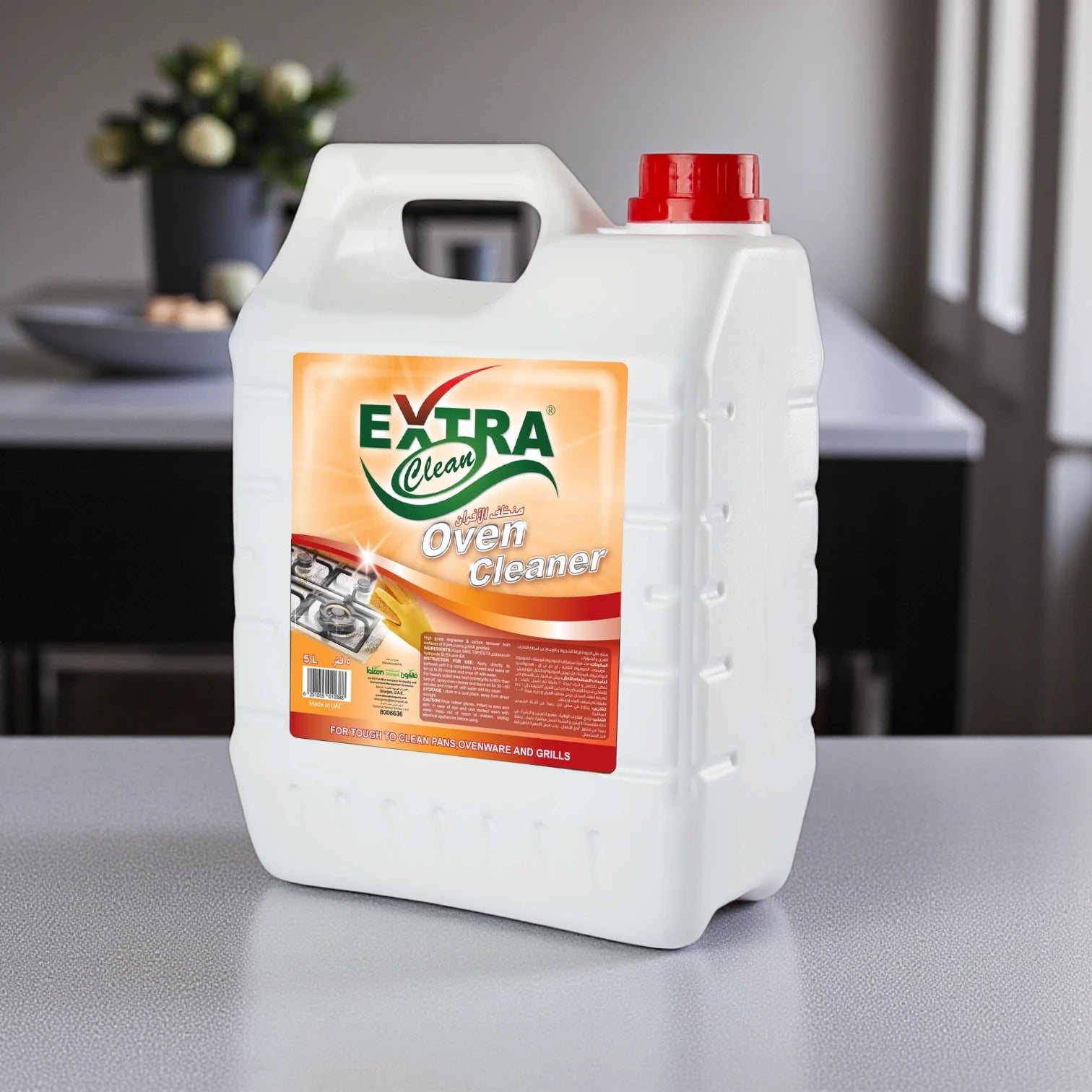 Falcon Extra Clean Oven Cleaner – 5L Heavy-Duty Refill | Removes Stubborn Grease, Burnt-On Stains & Residue - Damoo