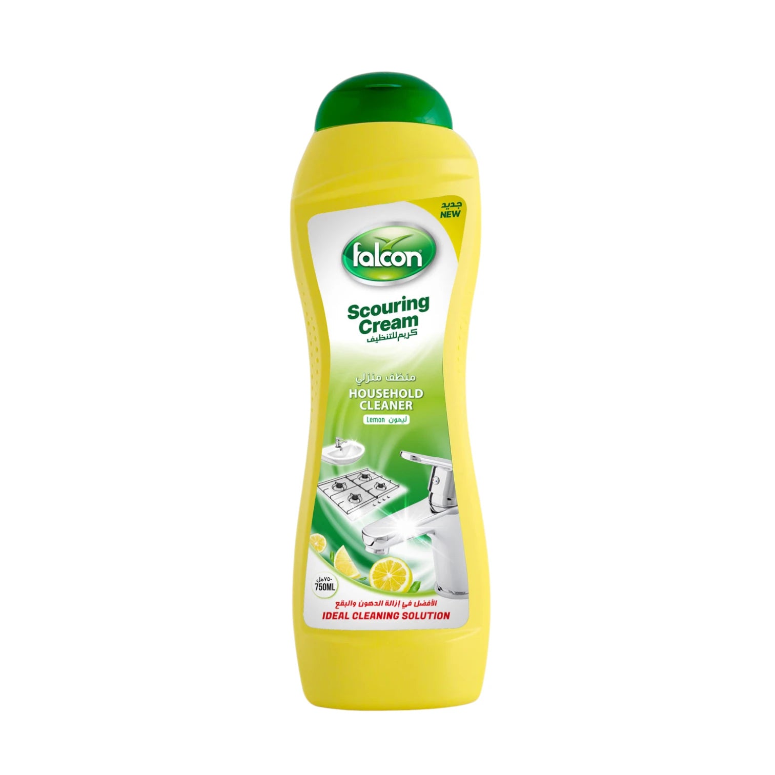 Falcon Scouring Cream Lemon 750ml – Powerful Household Surface Cleaner for Kitchen & Bathroom – Tough on Grease & Stains
