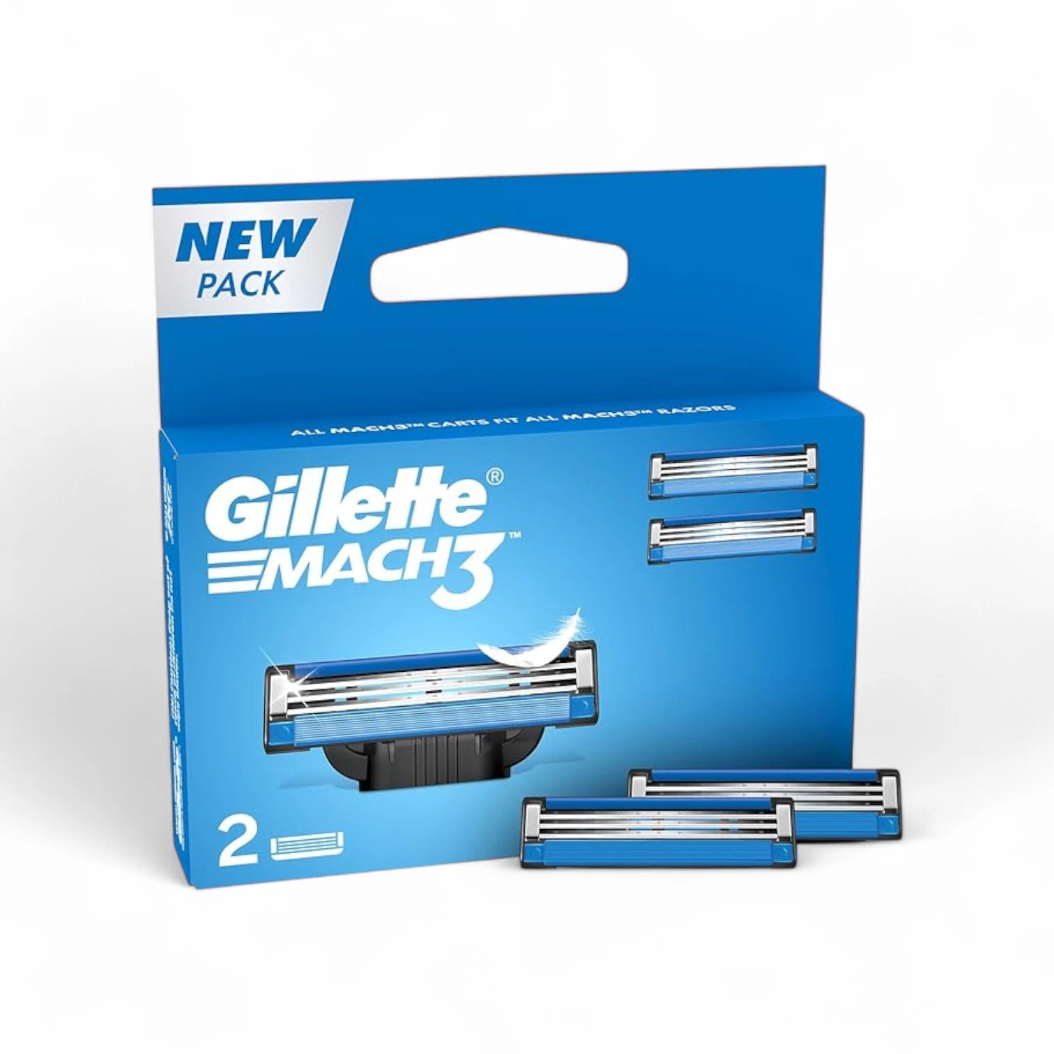 Gillette Mach3 Manual Razor with Sporty Red Chrome Handle – 3 German Steel Blades, Comfort Guard & Lubrication Strip – Long-Lasting Shaves - Damoo