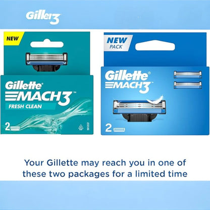 Gillette Mach3 Manual Razor with Sporty Red Chrome Handle – 3 German Steel Blades, Comfort Guard & Lubrication Strip – Long-Lasting Shaves - Damoo