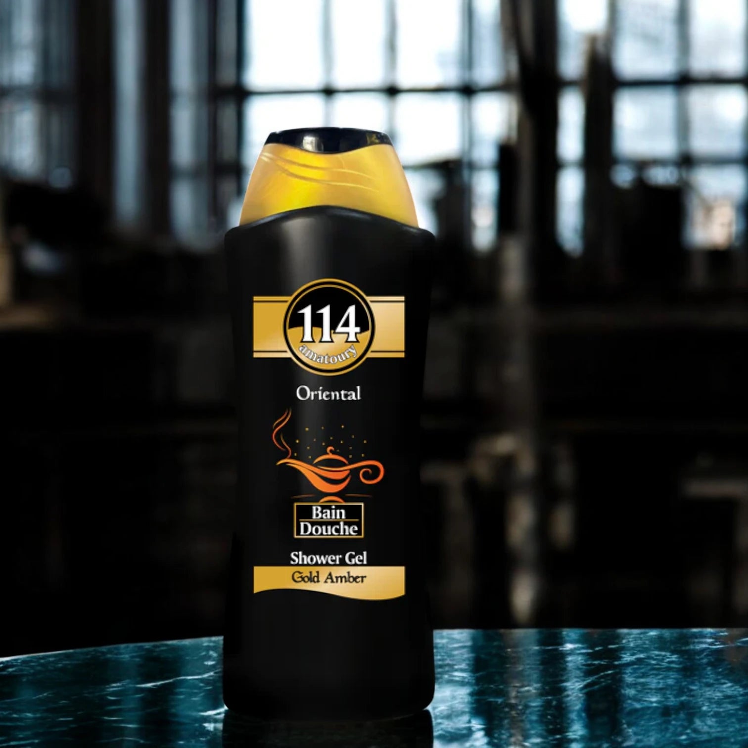 114 Amatoury Bain Douche Gold Amber Shower Gel, 650ml | Oriental-Inspired Body Wash with Seductive Amber Scent - Damoo