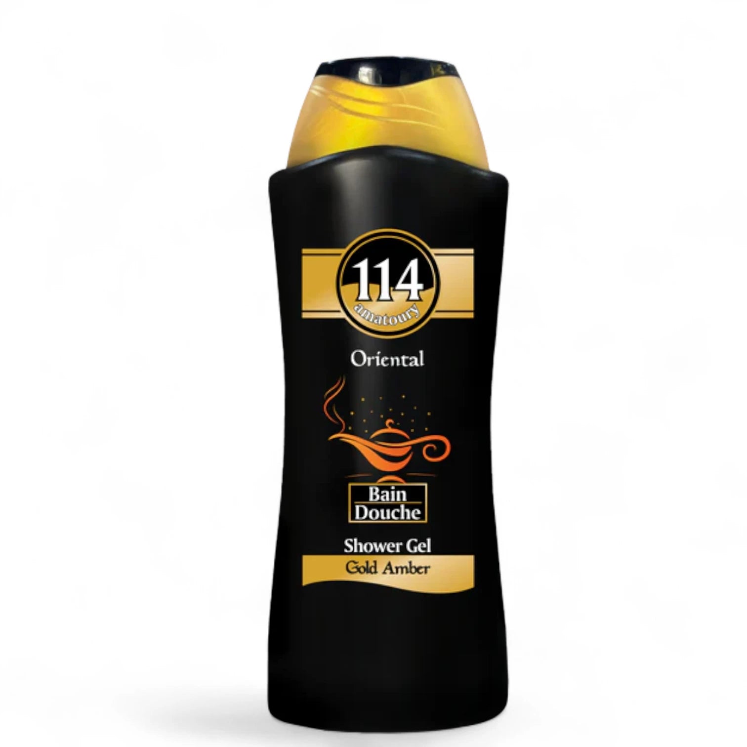 114 Amatoury Bain Douche Gold Amber Shower Gel, 650ml | Oriental-Inspired Body Wash with Seductive Amber Scent - Damoo