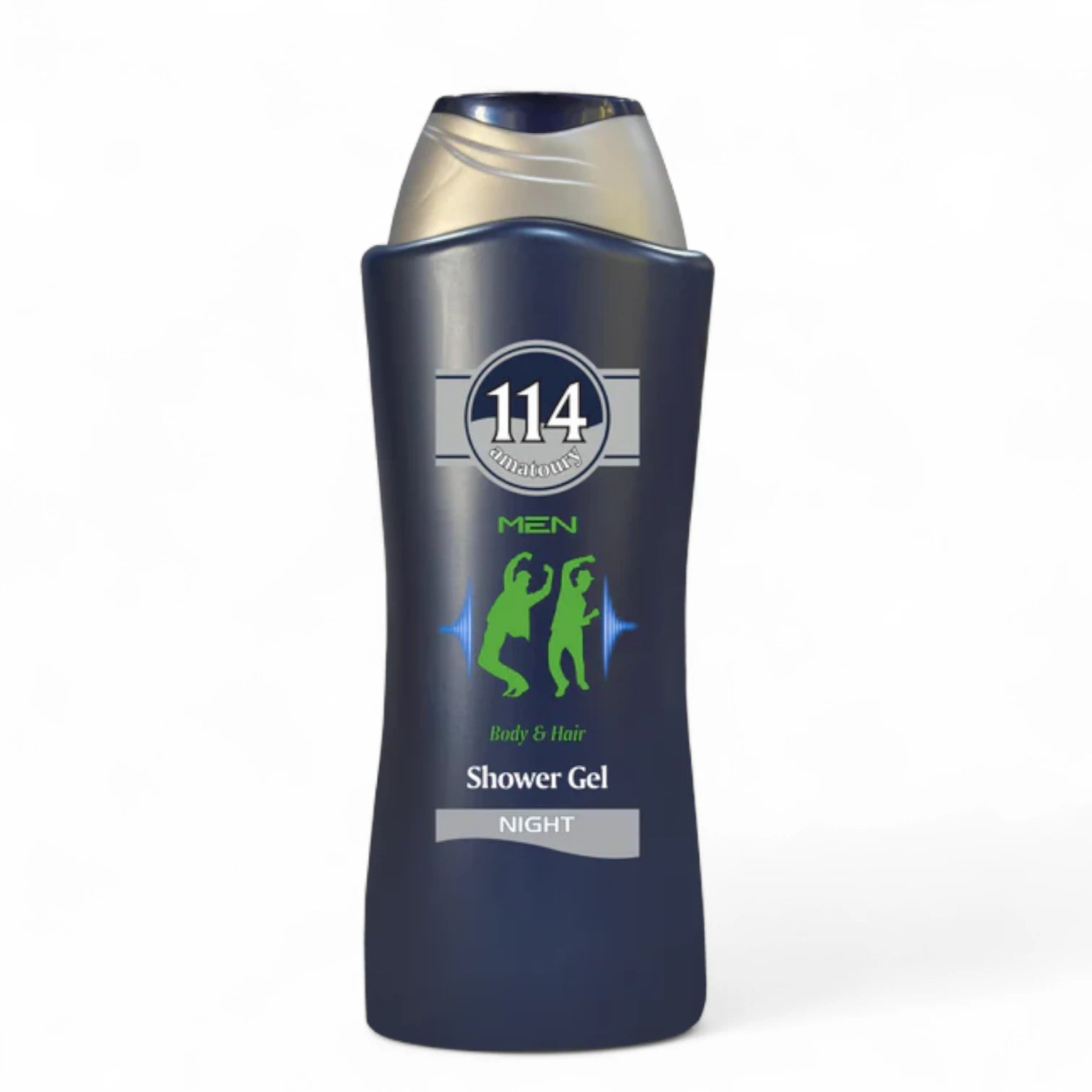 114 Amatoury Men’s Night Dual-Action Shower Gel for Body & Hair – 650ML | Paraben-Free | Woody Scent with Amber & Musk | Long-Lasting Fragrance & Rich Foam - Damoo
