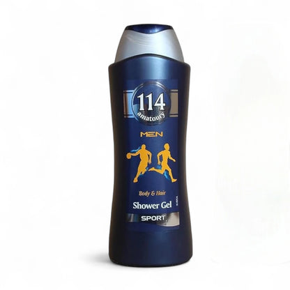114 Amatoury Men Sport Shower Gel & Hair Wash 650ml – Energizing Citrus, Sandalwood & Patchouli Scent - Paraben-Free 2-in-1 Body & Hair Cleanser for Men - Damoo