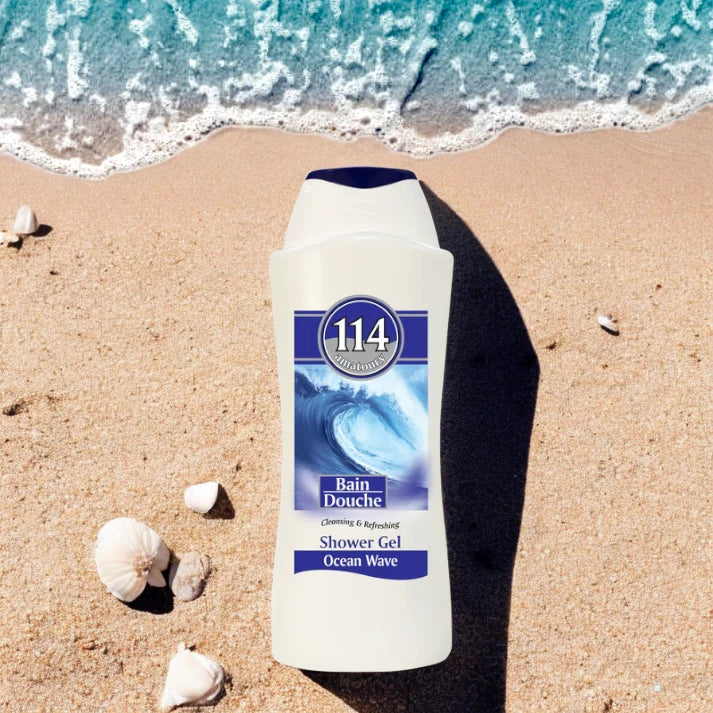 114 Amatoury Ocean Wave Shower Gel 650ml – Deep Cleansing, Refreshing Scent, Long-Lasting Hydration, Unisex Bath & Body Wash - Damoo
