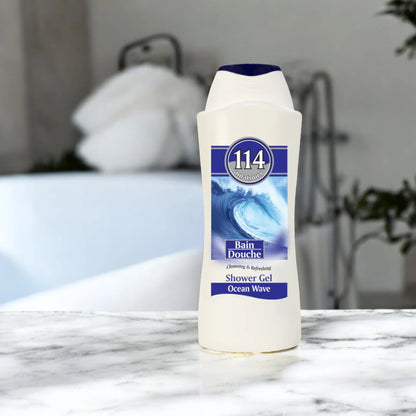 114 Amatoury Ocean Wave Shower Gel 650ml – Deep Cleansing, Refreshing Scent, Long-Lasting Hydration, Unisex Bath & Body Wash - Damoo
