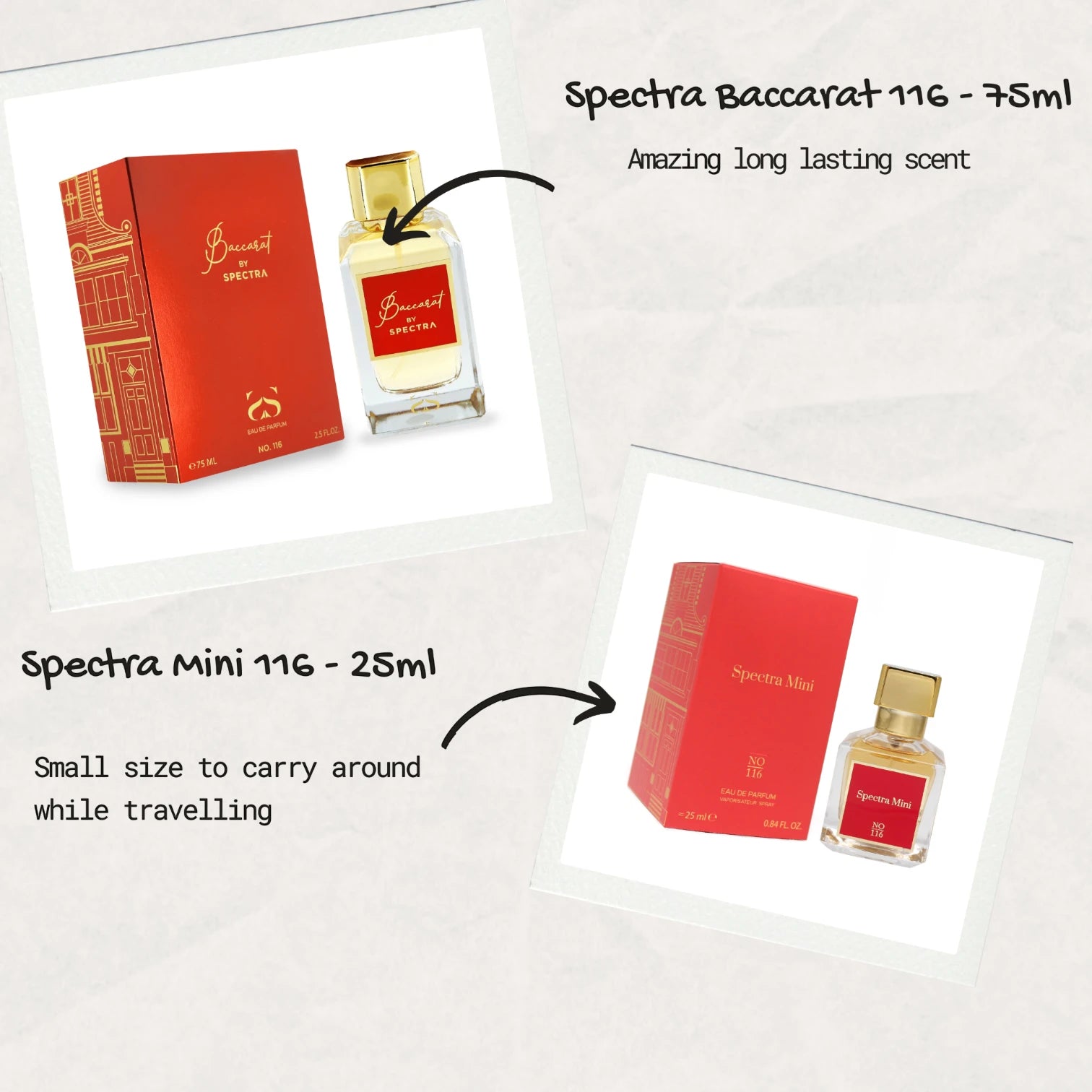 Spectra 116 Baccarat Eau De Parfum – 75ml Unisex Floral & Amber Fragrance, Long-Lasting Sophisticated Scent for Fall, Spring & Winter - Damoo