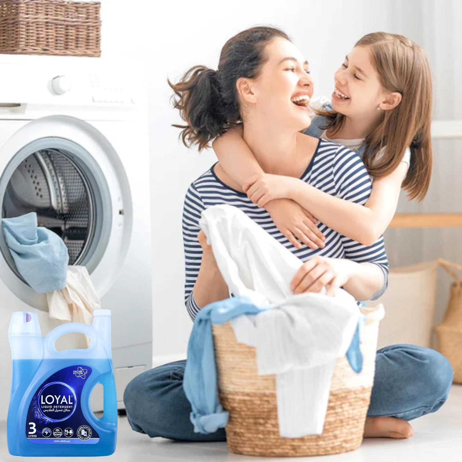 Loyal Liquid Laundry Detergent 3000 ML (60 Loads) – Enzyme Power for Tough Stains, Fabric Protection & Long-Lasting Freshness - Damoo