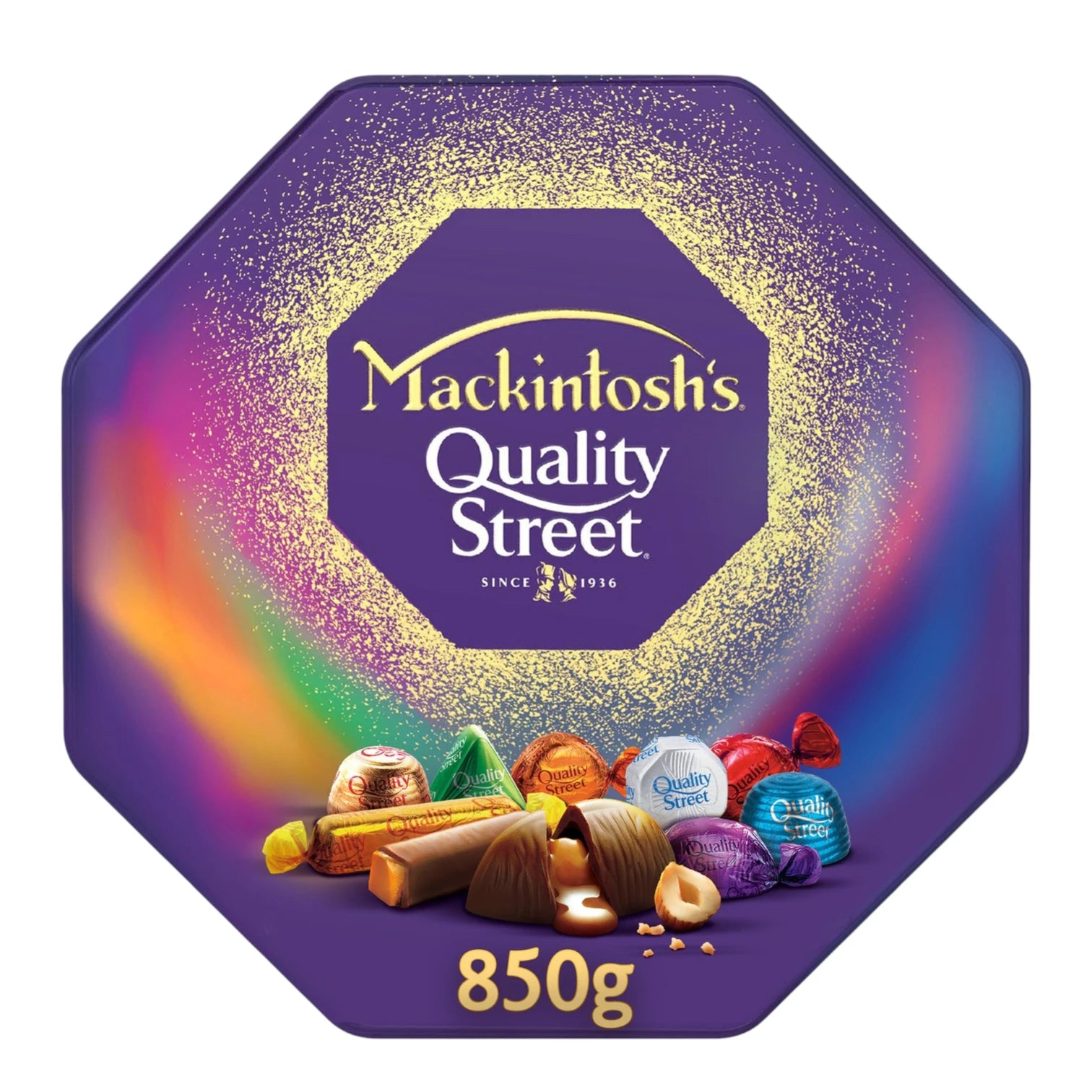 Mackintosh's Quality Street Chocolate Tin – 850g | Premium Assorted Chocolates in a Collectible Tin - Damoo